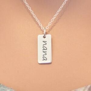 Sterling Silver Nana Necklace, Nana Charm Necklace